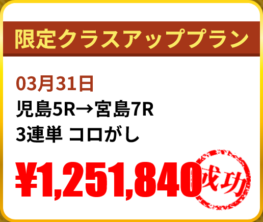 競艇予想サイト「STRONG(ストロング)」2026/3/31的中実績