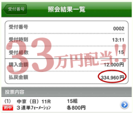 競馬予想サイト「競馬ナンバー１」3連単的中情報