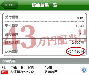 競馬予想サイト「競馬ナンバー１」3連単フォーメーション的中実績