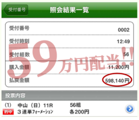 競馬予想サイト「競馬ナンバー１」3連単的中情報