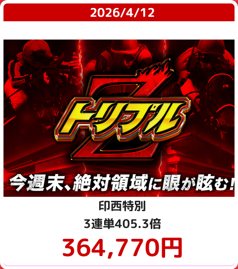 競馬予想サイト「タイムマシーン」4/12的中実績