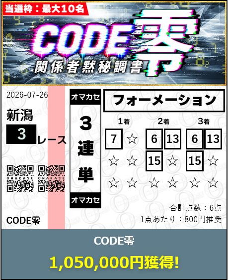 競艇予想サイト「OMAKASE(オマカセ)」7/26的中実績