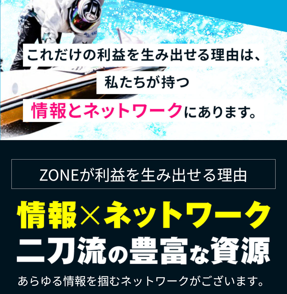 競艇予想サイト「ZONE(ゾーン)」の注目ポイント①