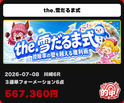 競馬予想サイト「Re:KEIBA(リケイバ)」7/8的中実績